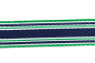 Preview: Gurtband Streifen blau/weiß/grün 30 mm (1 m)
